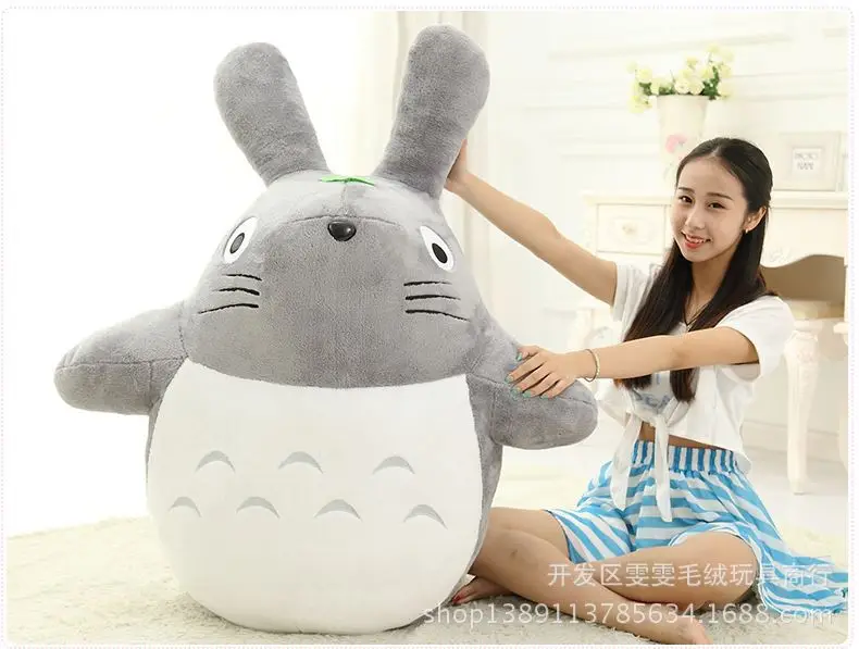 totoro without teeth 100 см студия Ghibli оскал Мой сосед Тоторо большой мягкий аниме плюшевая игрушка Хаяо Миядзаки Мягкая кукла подарок для детей большой размер - Цвет: totoro without teeth