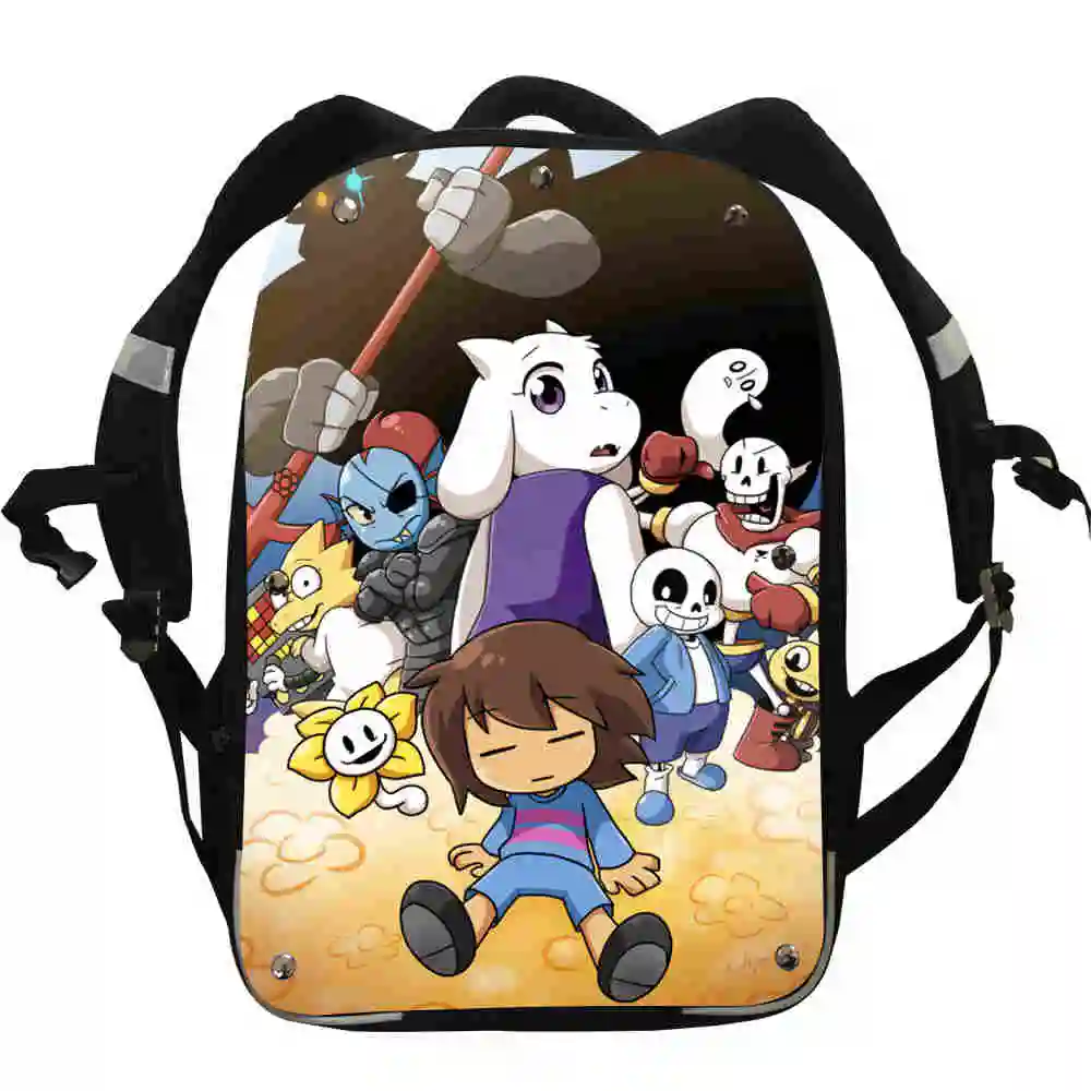 Undertale Pokemon FNAF Sans UT аниме-рюкзаки Zomebie Horse для мальчиков и девочек-подростков школьные сумки Mochila Bolsa ланч-пенал - Цвет: V