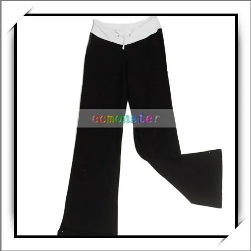 Free Shipping Black Yoga Pants Size L Good and High Quality F00314 |