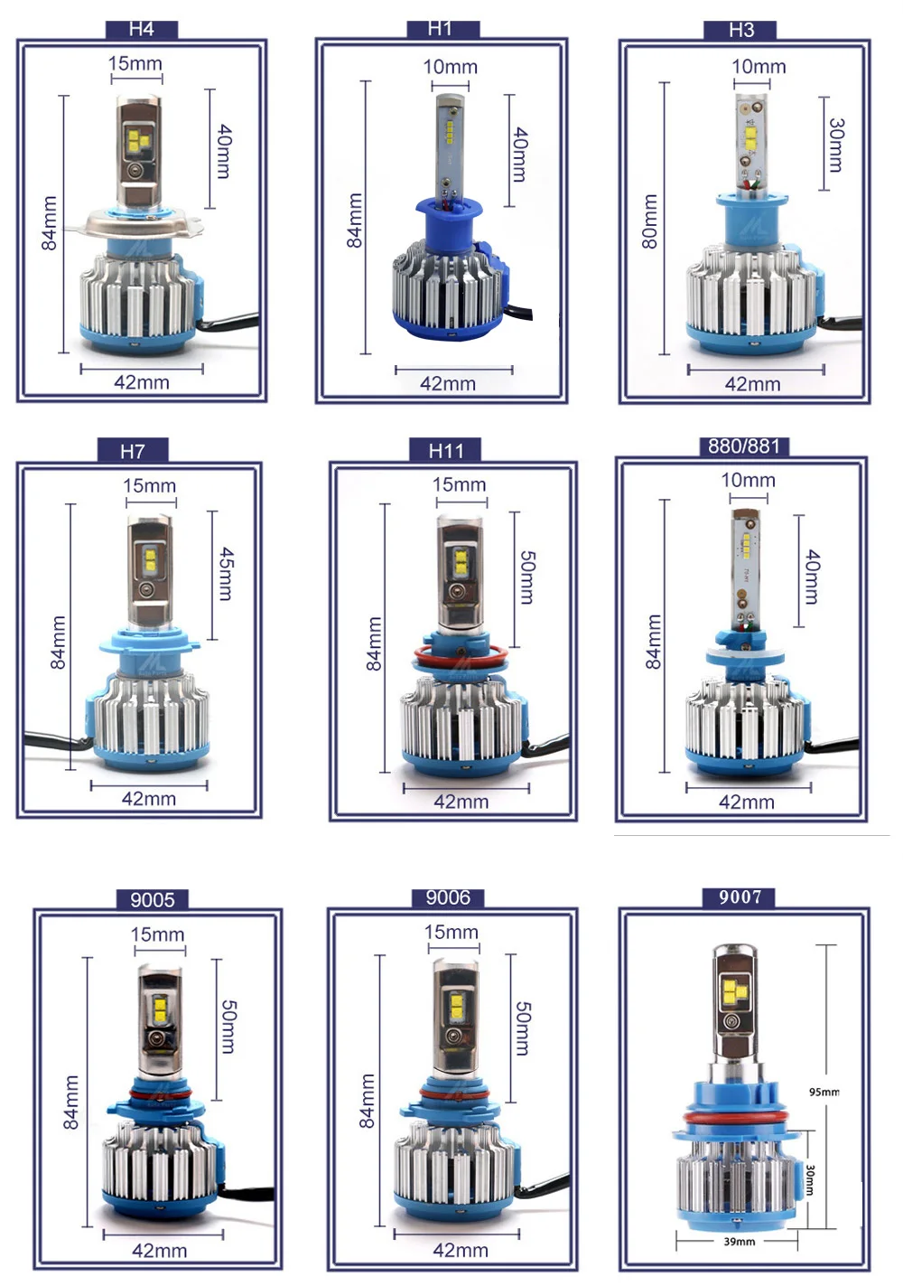 H4 Auto Car Headlight H15 H7 LED H8 H11 HB3 9005 HB4 9006 H1 H3 9012 H13 9004 D2H 70W Headlamp Light car Bulb | Автомобили и