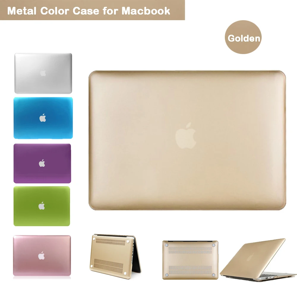 Роскошный Металлический Золотой защитный чехол для Macbook 11 6 AIR Shell Чехлы Apple Air/Pro 13 3