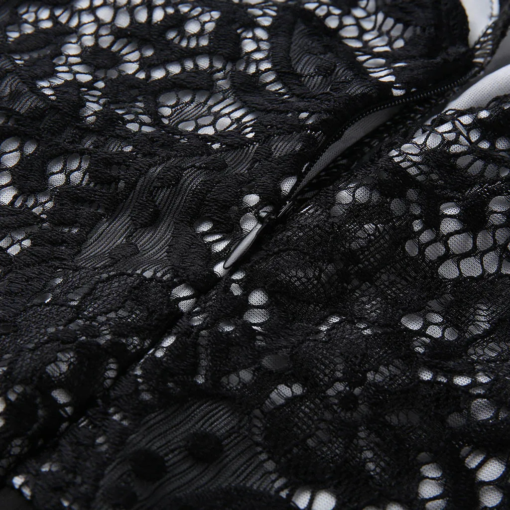 Платье женское кружевное с V-образным вырезом и открытой спиной | Женская одежда