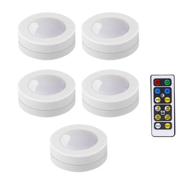 1Controller 5Lamp Светильник для шкафа, беспроводной, с регулируемой яркостью, сенсорный датчик, двойной цвет, светодиодный, ночные лампы, батарея, дистанционное управление, подходит для кухни, лестницы - Цвет: 1Controller 5Lamp