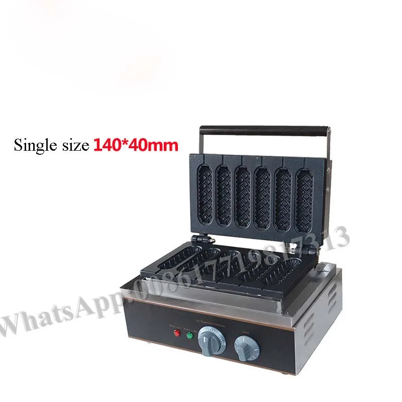 Commercial gas 4pcs Crispy corn hot dog Waffle maker/Hot dog machine/French Muffin sausage Machine
