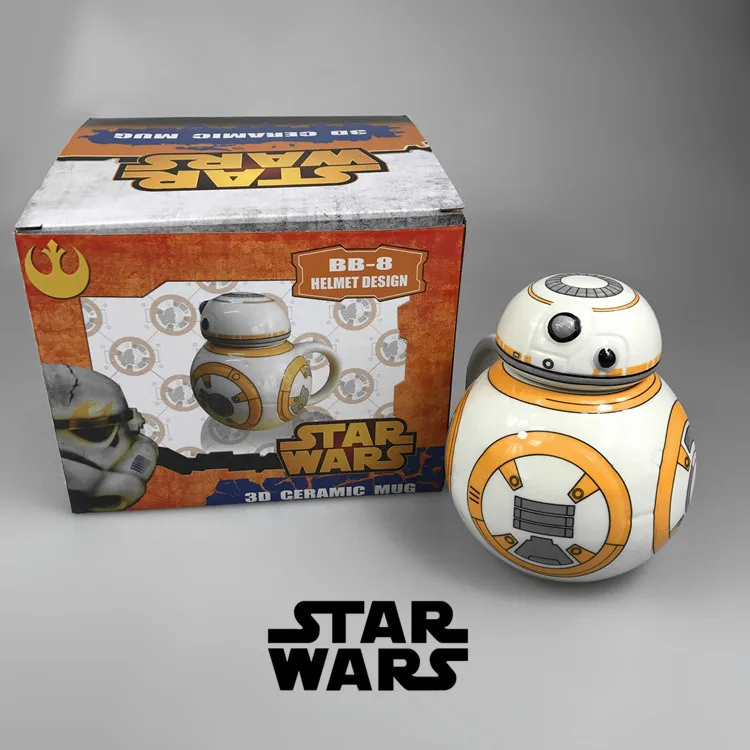 Звездные войны керамическая кружка BB-8 робот чашка с крышкой креативная керамическая кофейная чашка