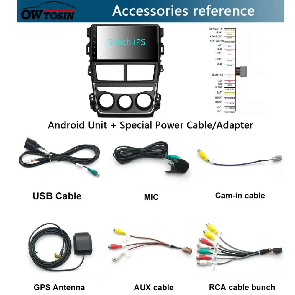 " ips 8 Core 4G ram+ 64G rom Android 9,0 автомобильный dvd-радио GPS для Toyota Yaris, Vios DSP CarPlay Parrot BT стерео