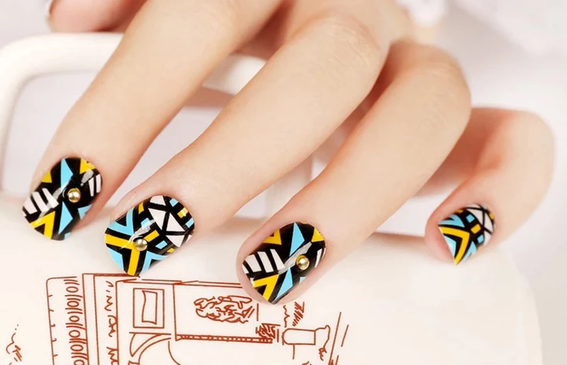 Искусственная Ongle Дизайн ногтей советы 24 шт./компл. геометрический шпильки