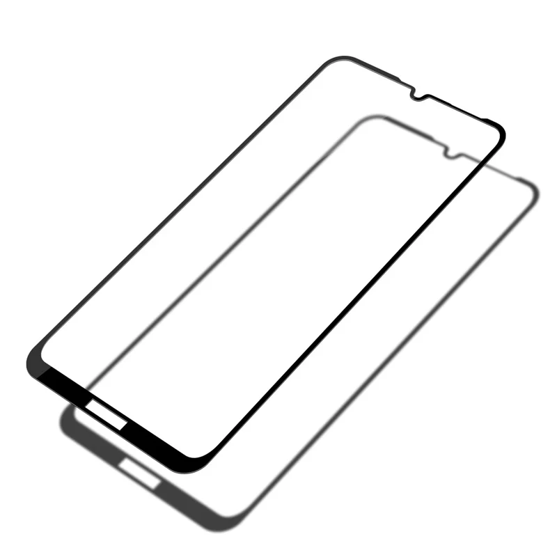Cubierta completa de vidrio templado para Huawei Y6 2019, Protector de pantalla de vidrio de seguridad con pegamento completo para Huawei Y6 2019, vidrio de tel&eacute;fono Y6 Pro 2019-2