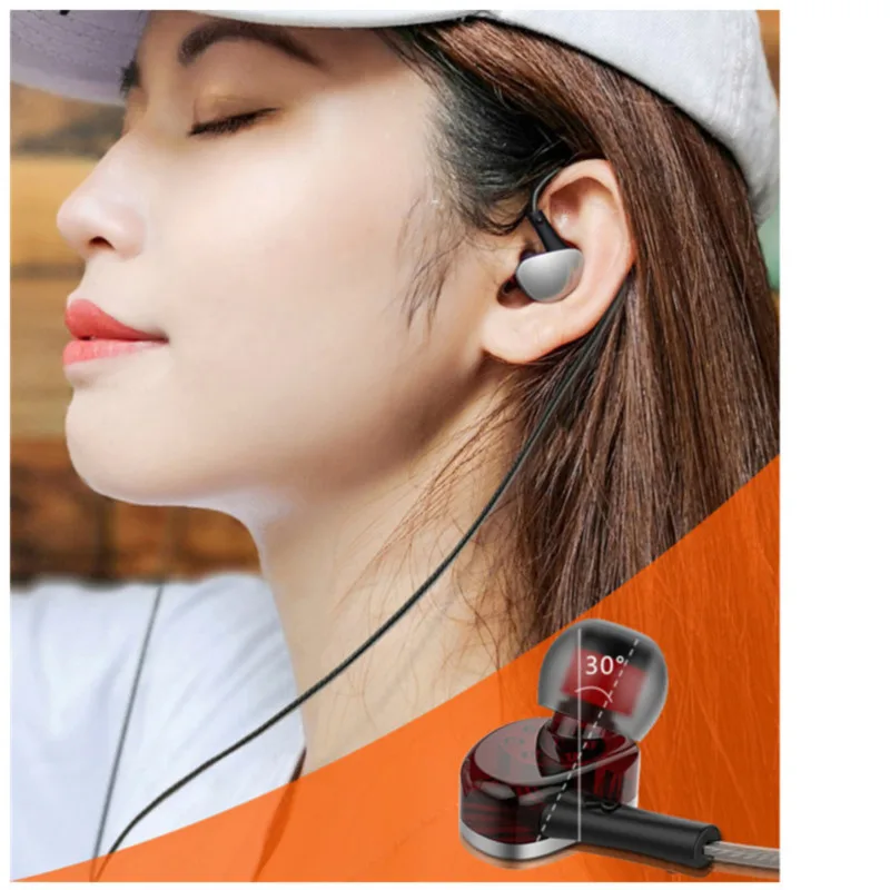 

Ear Type Sports Headset Serious Bass Drive-by-wire Earphones Stereo General Purpose Wheat Mobile Phone Computer Earplugs sh*