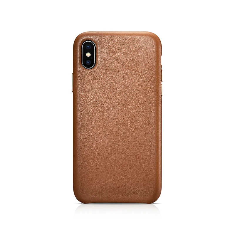 Топ из натуральной кожи чехол для iPhone X XS MAX XR icarer из натуральной воловьей кожи держатель для сотового телефона ультра тонкий