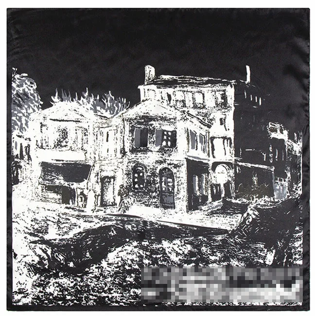 Женский шёлковый квадратный шарф 60 х60 см |