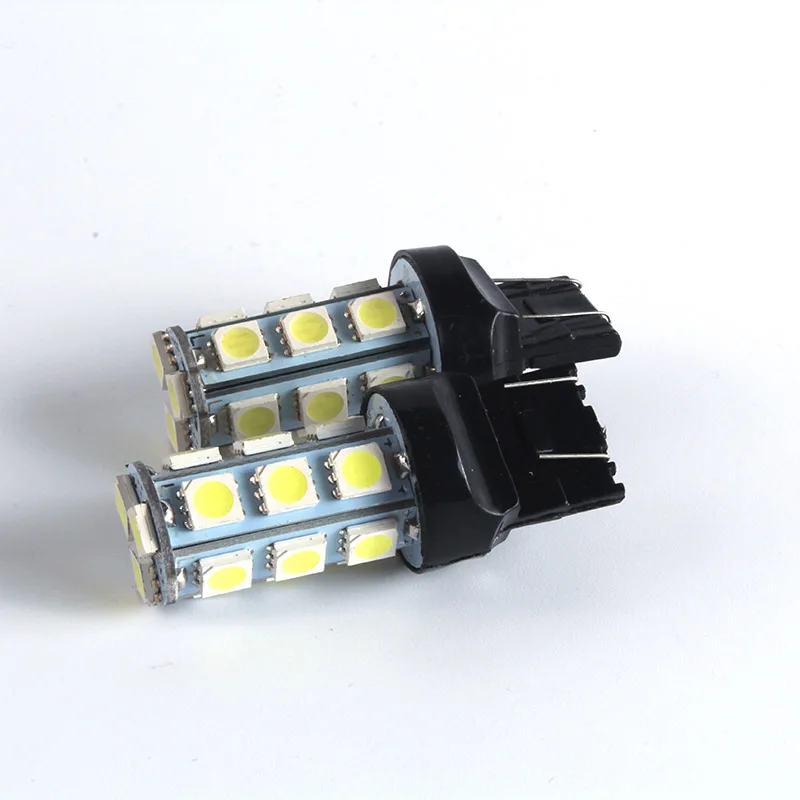 10x Blanc/Rouge/Jaune/Vert/Ambre 7443 T20 18 SMD 5050 Светодиодный Ampoule lampe entral Voiture Sourse Lumiere Clignotant Feu de Recul |