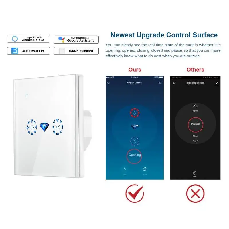 умный дом Wi Fi занавес затвора двигателя двери переключатель обновление Tuya Смарт