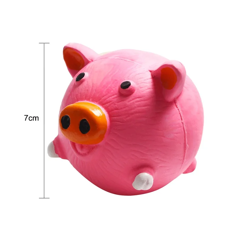 Pig1 Забавная свинья латексная пищалка игрушки собака Жевательная устойчивая собака игрушки спильгоед Бонд визжащая свинка курица корова зубы Чистка различные игрушки для домашних животных - Color: Pig1