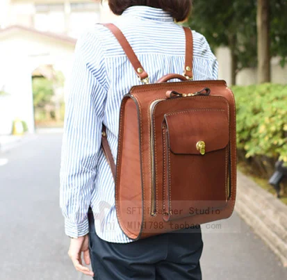 Ручная работа кожанные товары рюкзак рисунок сделай сам версия на заказ BDQ 07