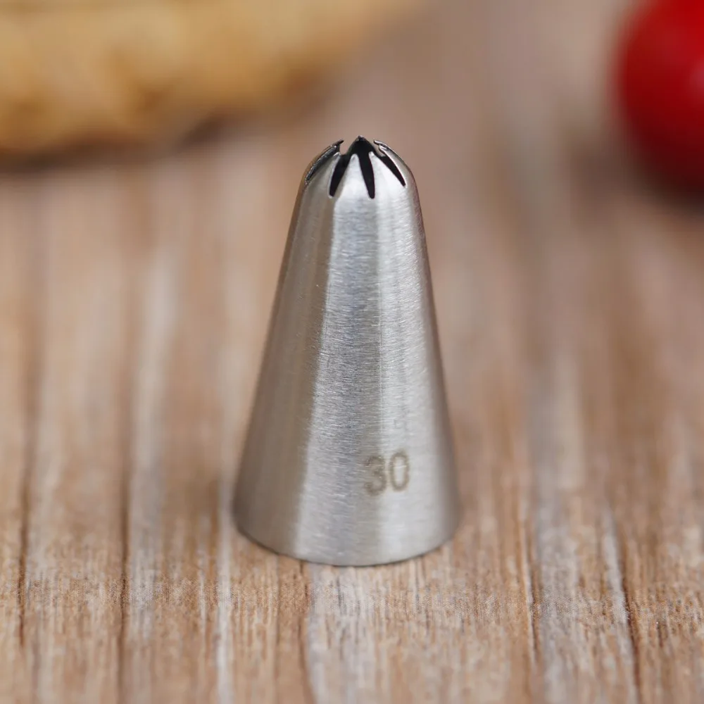 #30 насадка для обледенения крема наконечник из нержавеющей стали украшения торта