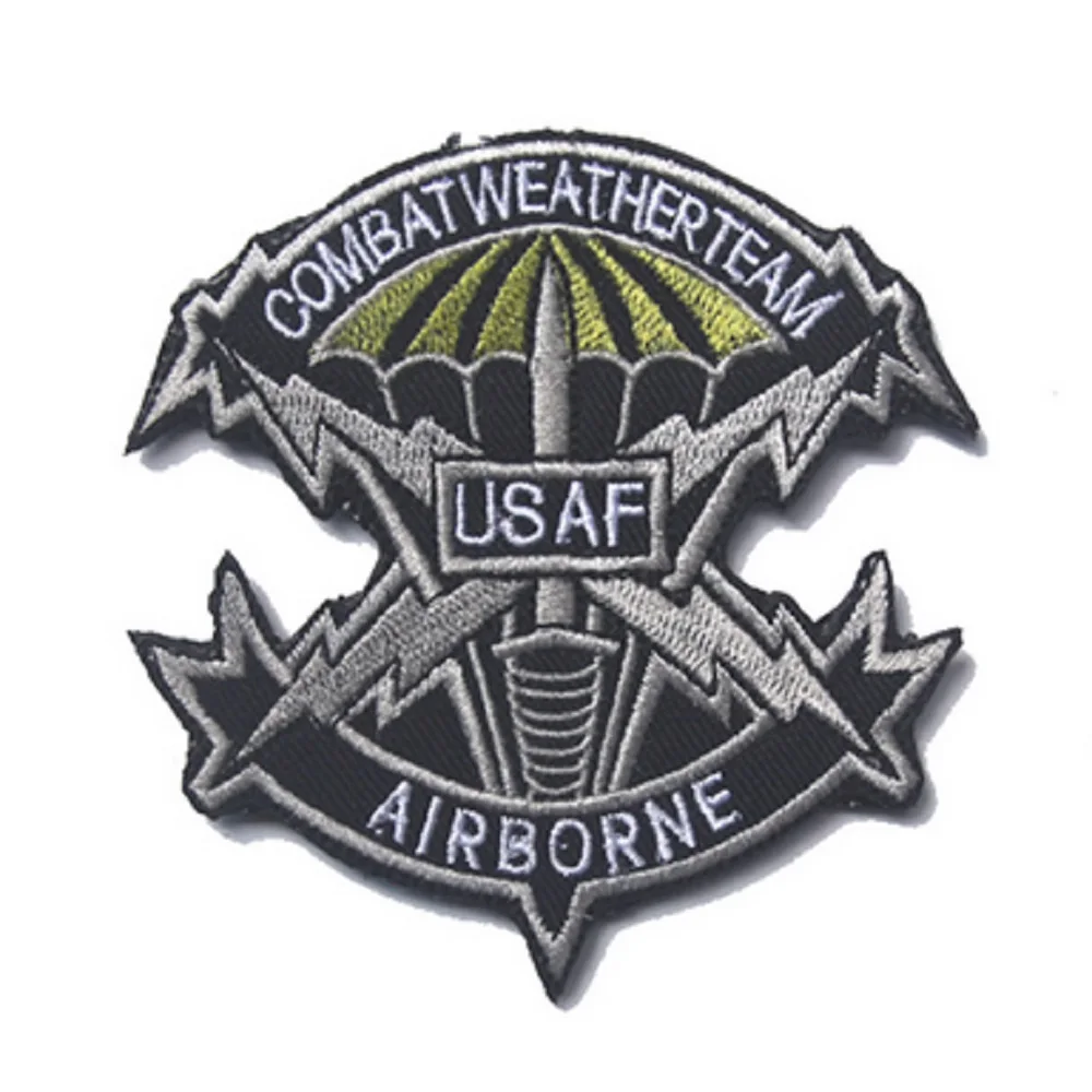 

3D Embroidery Patches Loops And Hook USAF Patches US Air Force Airborne Unit Patches USAF Air Force Patch Armband