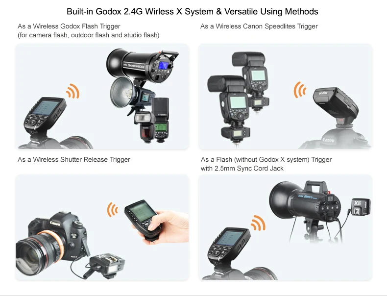 Godox XProC Беспроводной триггер для вспышки для камеры Canon 1/8000s HSS ttl 11 настраиваемые функции для TT685C TT350C V860II-C