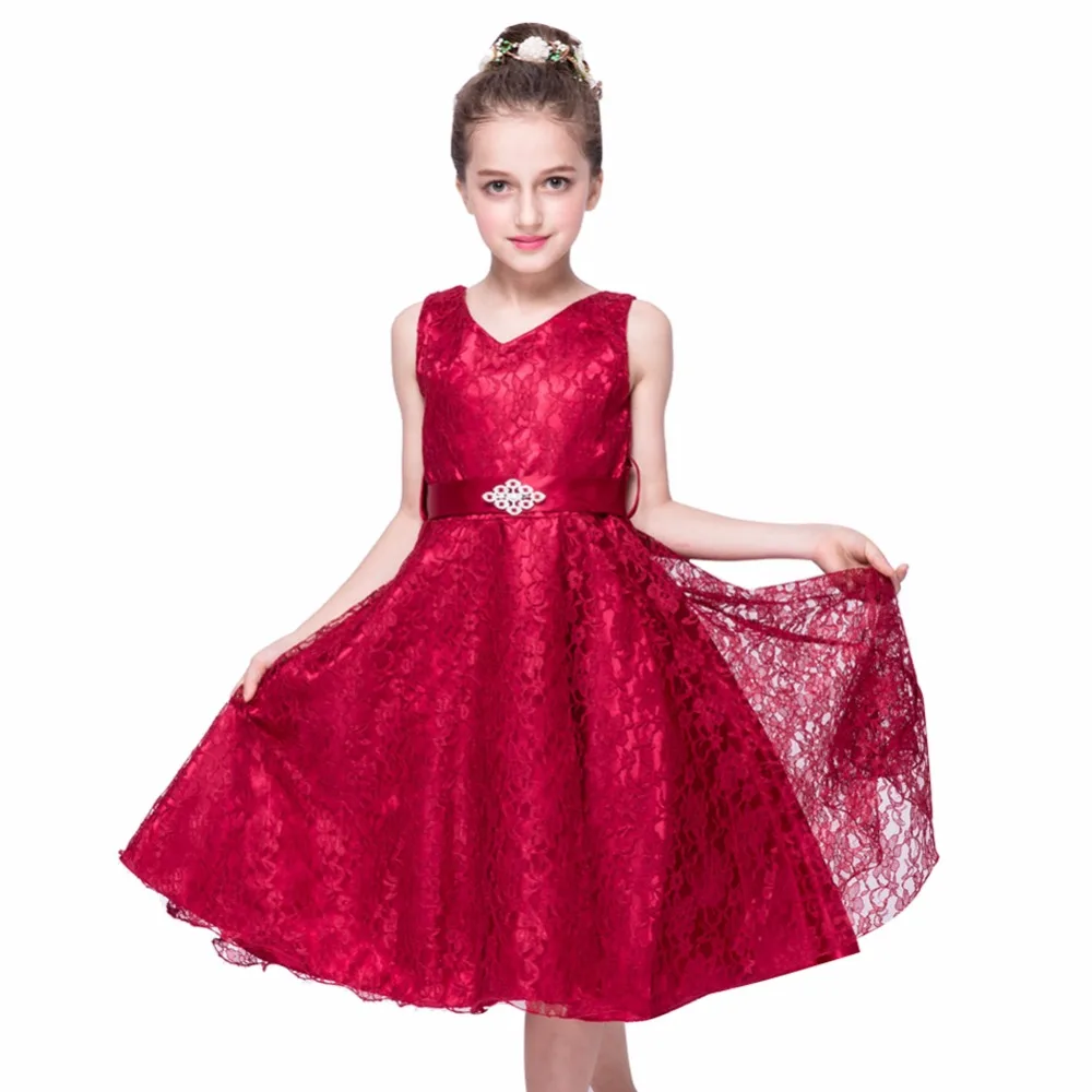 2017 Летнее платье для девочек Свадебная вечеринка принцессы Детская одежда без