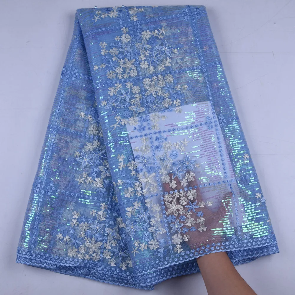 Модная африканская сетчатая кружевная ткань высокого качества французская