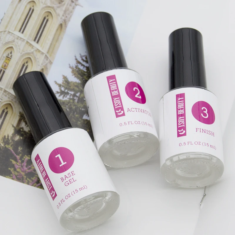ISAYBEAUTY основа гель Топ натуральный сухой активатор кисти заставка для ногтей Dip
