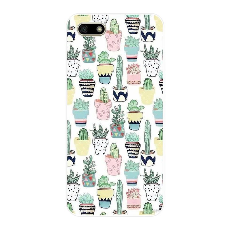 134FG Модный милый кактус винтажный цветочный цветок Мягкий Силиконовый ТПУ чехол