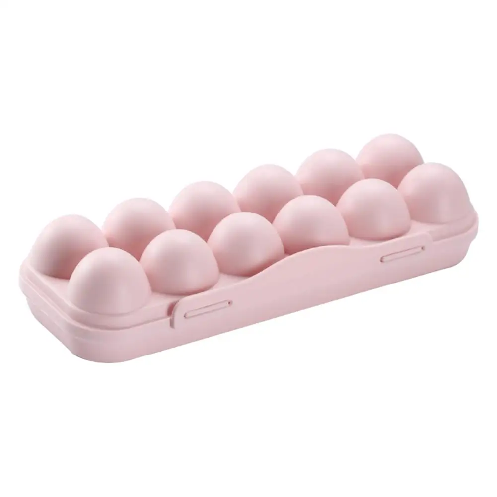 Pink S Хранение яиц кухонная подставка кассета Штабелируемый лоток для яиц Кухонный Контейнер для яиц коробка для хранения Органайзер для холодильника с крышкой - Цвет: Pink S