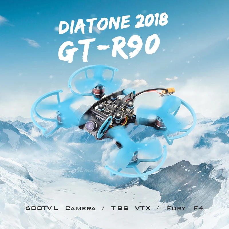 Фото Diatone 2018 GT R90 FPV Racing Drone F4 интегрированы OSD TBS VTX G1 600TVL 15A blheli_s ESC Радиоуправляемый