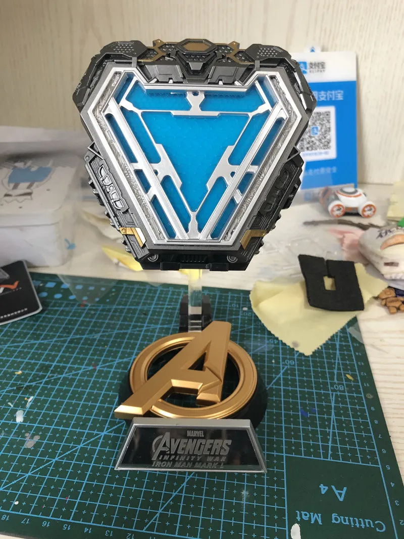 [Забавный] Marvel Мстители Железный человек MARK L MK50 дуговой реактор со светодиодный светильник 1/1 масштаб Опора ПВХ фигурка модель игрушка подарок для взрослых и детей