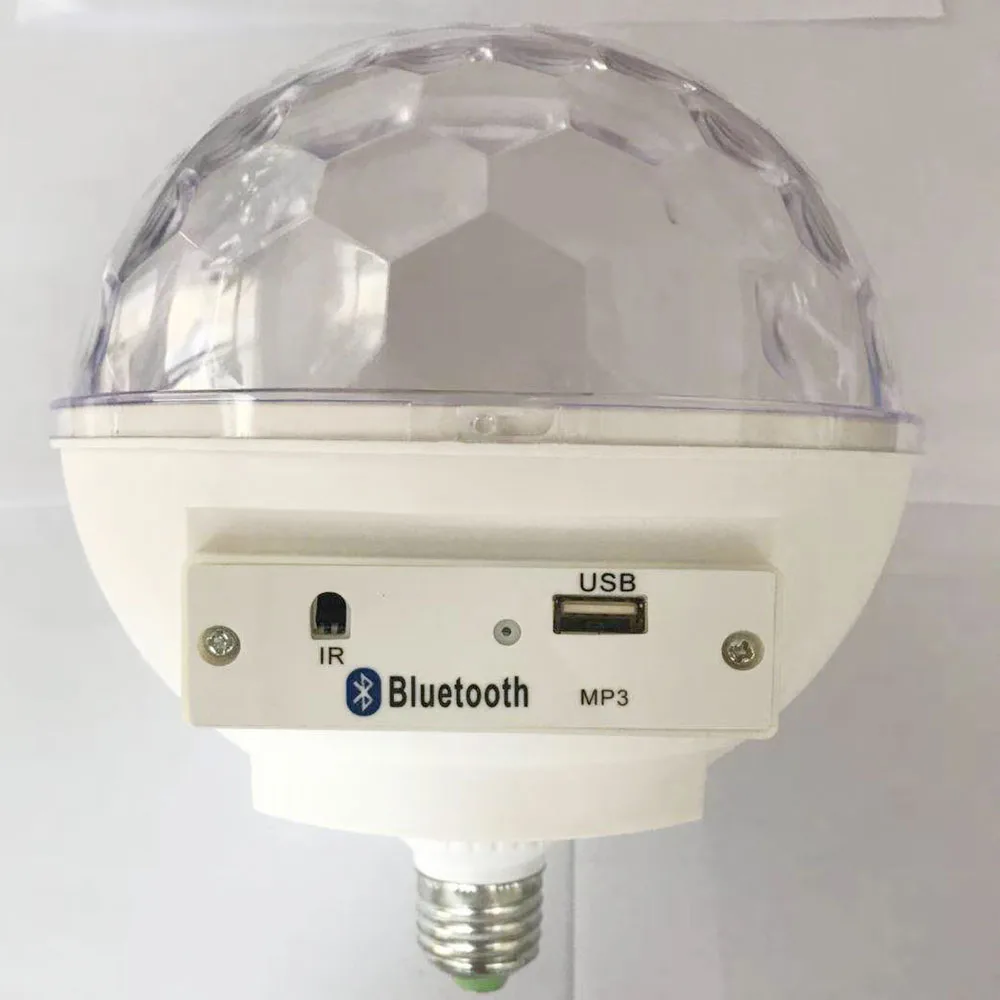Новый RGB Bluetooth USB кристалл магический диско шар светильник E27 3 Вт Домашние
