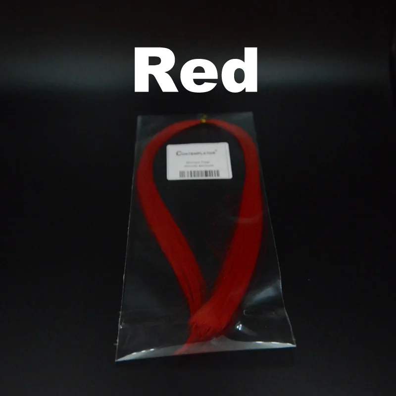 Red CONTEMPLATOR, 12 цветов, растяжка в виде Минноу, vimineous Fiber, материалы для завязывания мушек, 2 сумки/упаковка, синтетические очень тонкие волосы для мухи - Цвет: Red