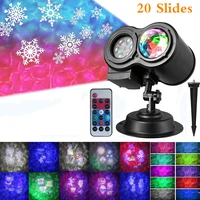 2 in 1 ocean water wave christmas projector lights with 20 slides patterns waterproof outdoor indoor led landscape night lights