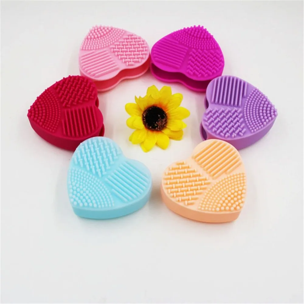 Silicone Makeup Brush Cleaning Mat Washing Tools Hand Tool Large Pad Sucker Scrubber Board Cosmetic Cleaner | Красота и здоровье