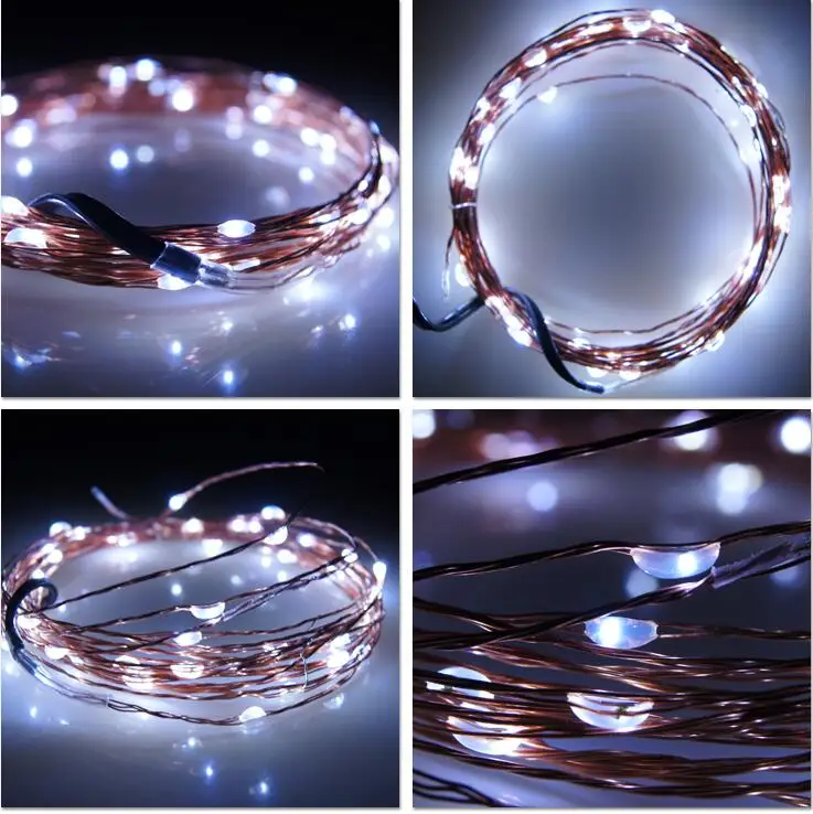 У вас 1 шт. DC12V 10 м 100led медный провод гирлянда светодиодная водонепроницаемая