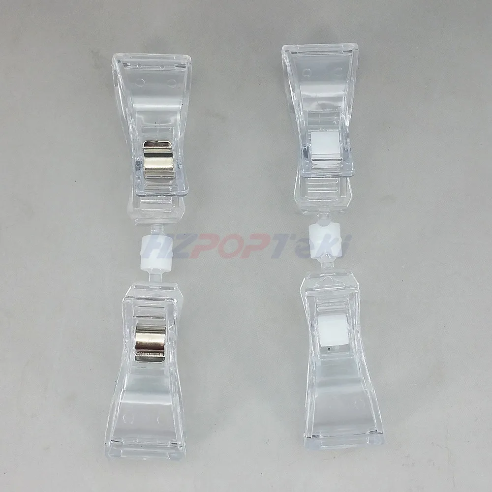 

POP Plastic Double Big Tube Price Label Tag Sign Paper Card Holder Display Merchandise Clips in Retail Stores Promotion 2000pcs