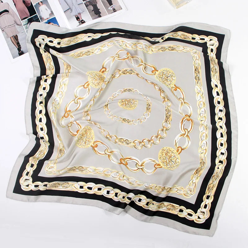 Новинка 2017 стильный квадратный шарф [diannii] из искусственного шелка Женская шаль