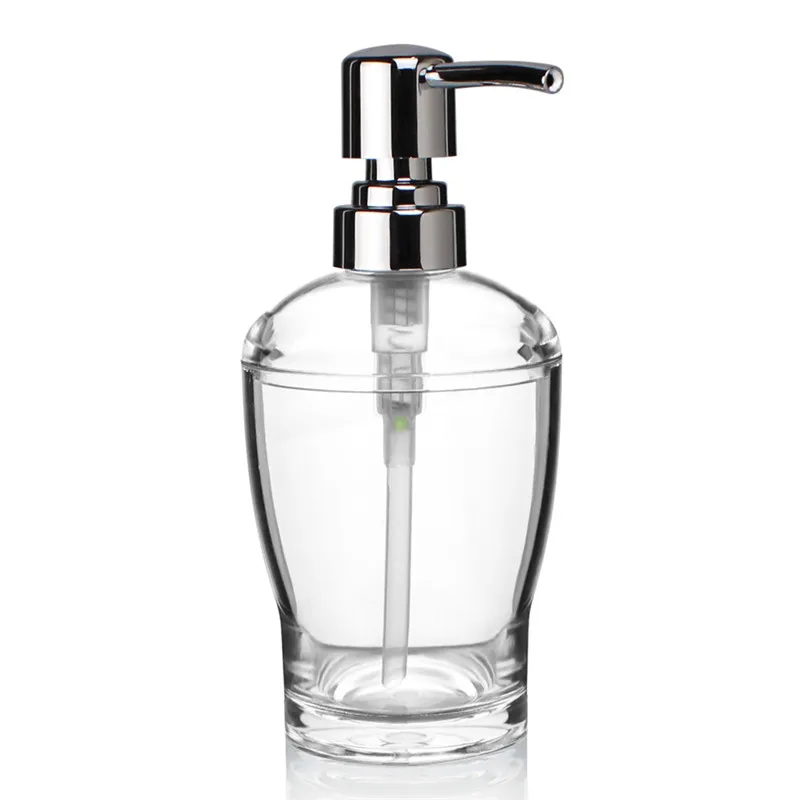 Прозрачный хромированный акриловый дозатор для мыла жидкого бутылка насоса