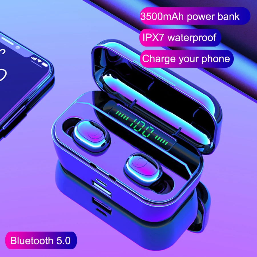TWS 5 0 Bluetooth наушники беспроводные водонепроницаемые стерео с шумоизоляцией