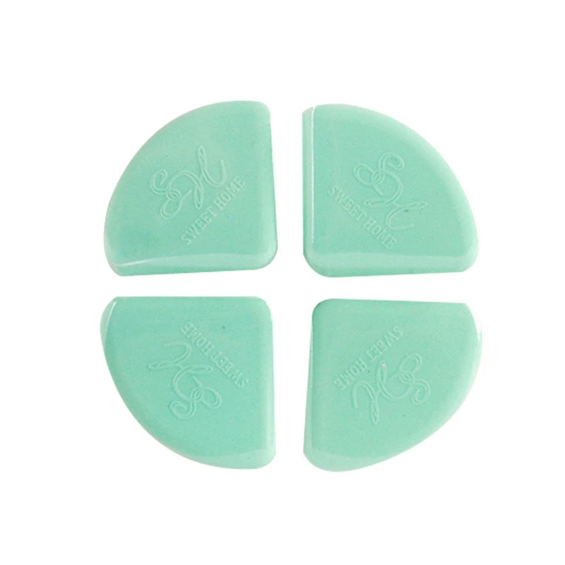 Light green 4 шт. детская антицельная кромка для мебели угловая накладка силиконовая защитная накладка для стола Детский защитный уголок для Детей Протектор - Цвет: Light green