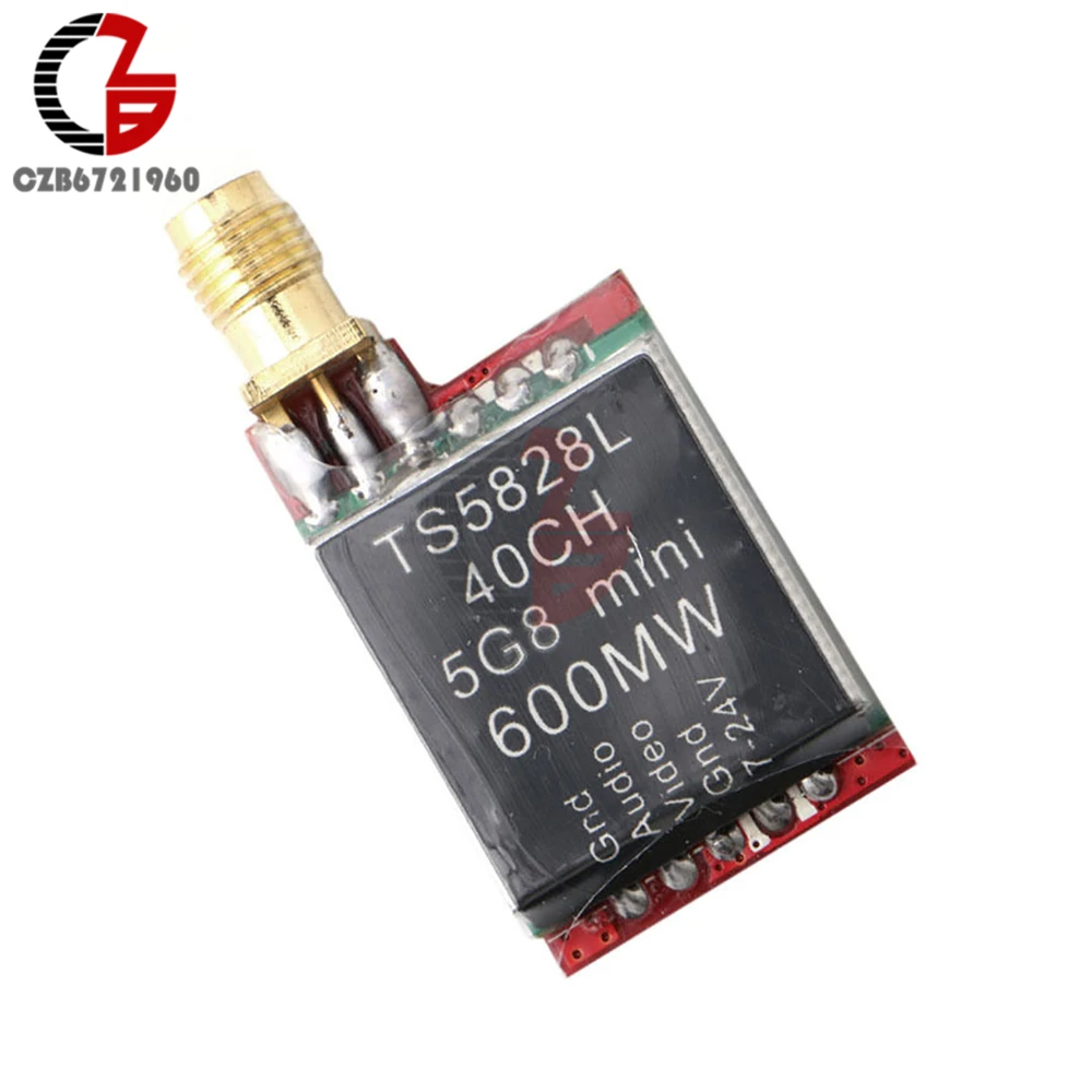 Ультра-светильник TS5828 TS5828L Micro 5 8G 600mW 40CH 190mA 12V Миниатюрный FPV передатчик с антенной