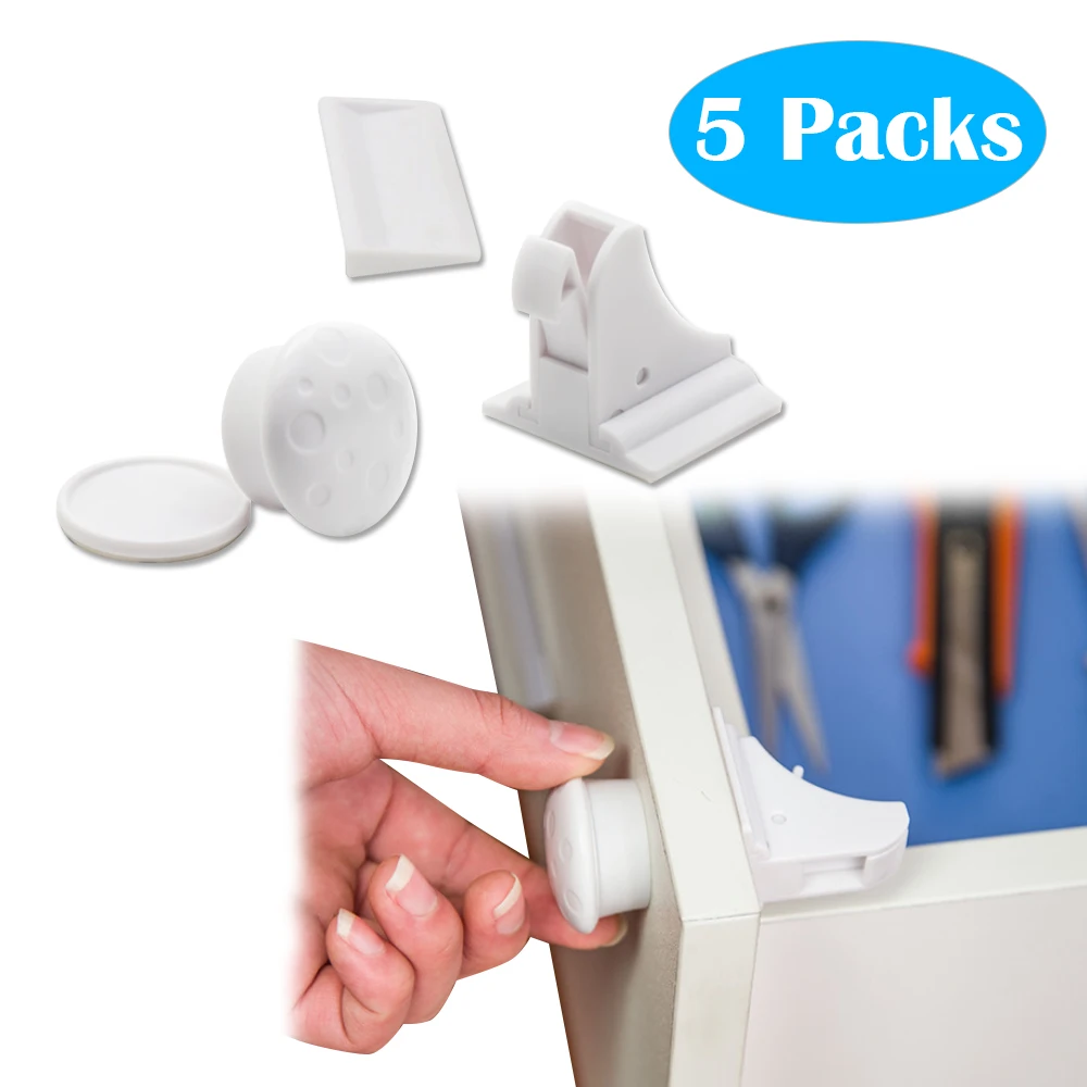 5 упаковок магнитные замки для шкафов и ящиков|Наборы управления доступом| |
