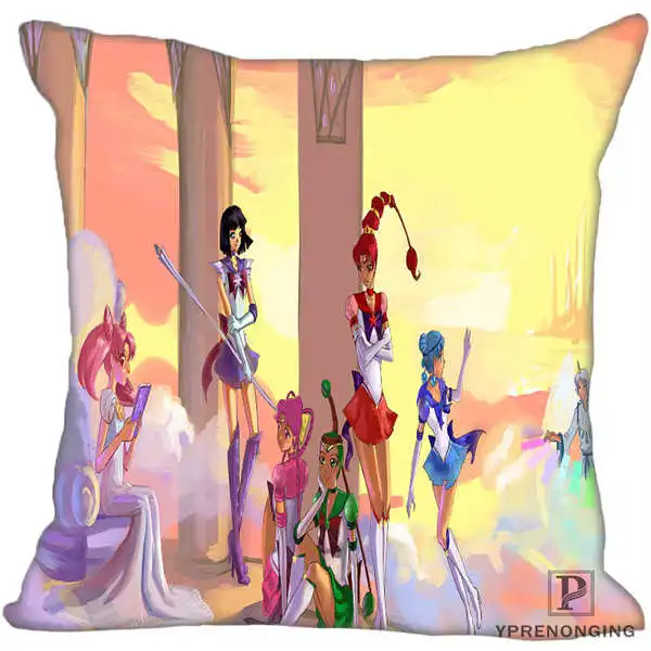 Square Pillowcases На Заказ Красивая наволочка Сейлор Мун Аниме квадратная молния наволочка(одна сторона) 180522-17-34 - Цвет: Square Pillowcases
