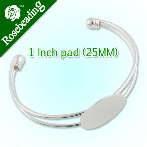 

Bracelet With 25MM Pad,Cuff,Adjustable,Silver Plated,bracelet blanks,cuff bracelet blank,Sold 10PCS Per Lot