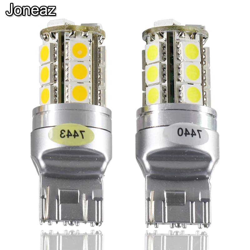 Joneaz 1x t20 w21/5 w 7440 7443 3W 12v 24v Автомобильные стоп сигналы Противотуманные фары дневные