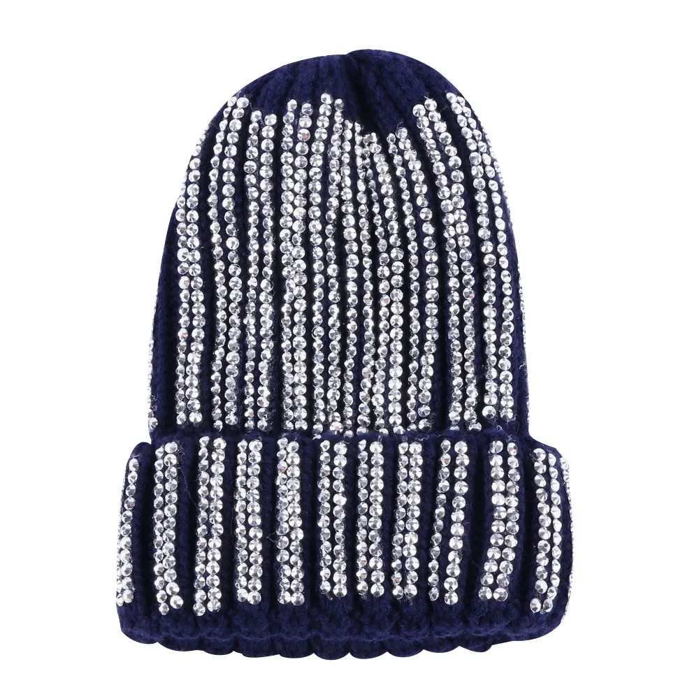 Женская Роскошная зимняя шапка фирменные шапочки модные облегающие вязаные