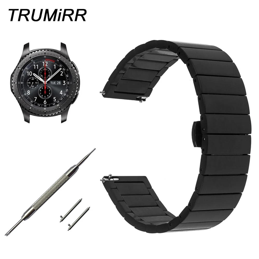Ремешок из нержавеющей стали для Samsung Gear S3 Classic Frontier / 2 Neo Live быстросъемный браслет