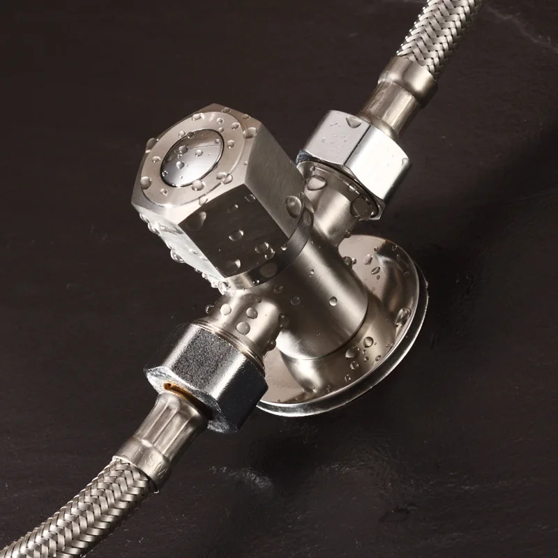 Треугольный Т-образный адаптер из нержавеющей стали 304 угловой клапан 1 вход 2