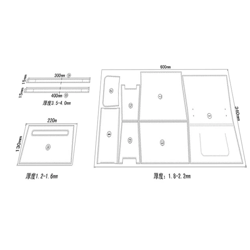 Трафарет ПВХ шаблон для DIY женщин кожа ремесло сумка шитье кожевенное набор
