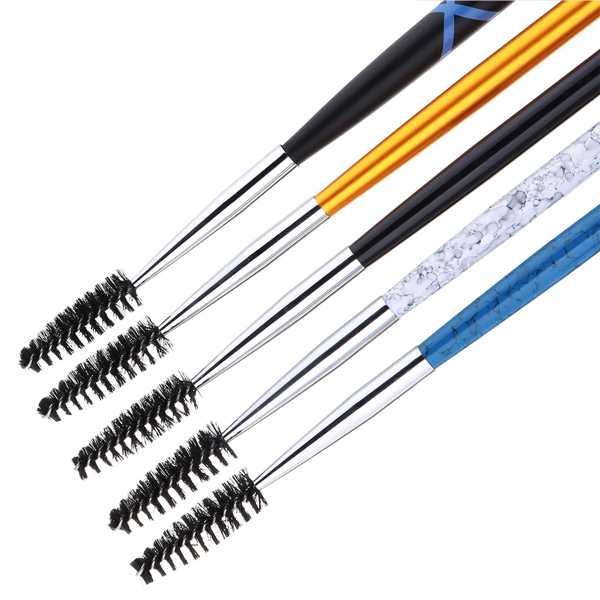 5 Styles Eyelash Eyebrow Makeup Brushes Reusable Spiral Mascara Wands Extension Applicator Spoolers Eyes Cosmetic Tools | Красота и