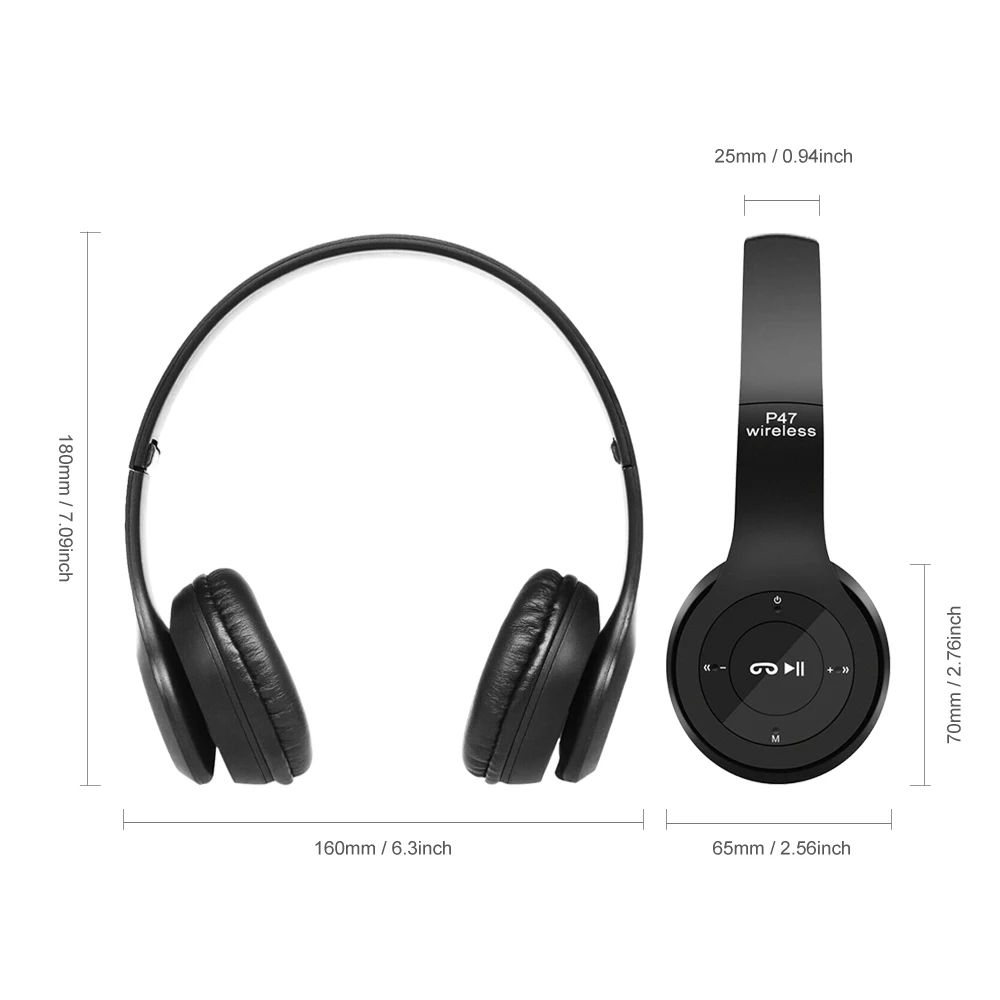 Беспроводные наушники Bluetooth Складная стереогарнитура EDR Наушники с микрофоном
